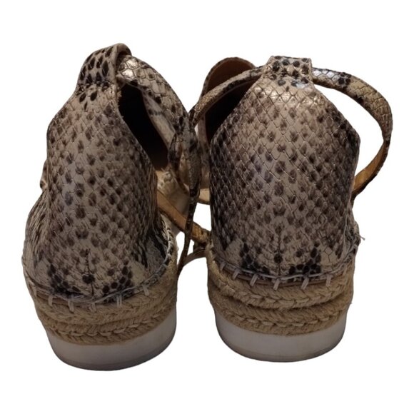 Schutz Women's Leather Snake‎ Print Darla Esparille Platform Sandals Size 10B - Picture 5 of 7